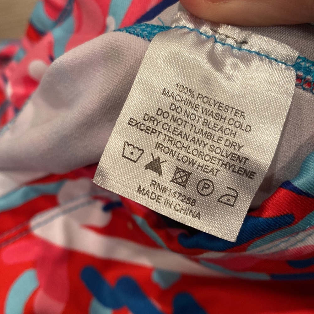 Simply Southern Pink and Blue Printed Leggings - Picture 4 of 4